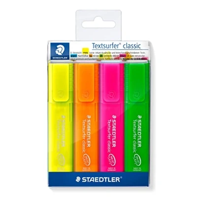 Imagen de STAEDTLER 364PWP4 Estuche con 4 Marcadores Fluorescentes