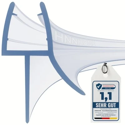 Imagen de HNNHOME Junta curvada de 1 metro, para mampara ducha y ducha, apto cristal 6 8 mm grosor, sella hasta 20 a partir (curvado x 2)
