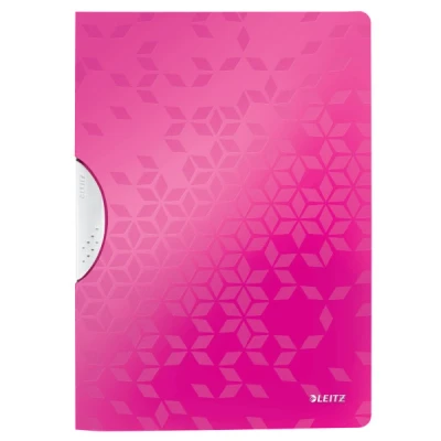 Imagen de LEITZ 41850023 Carpeta COLORCLIP WOW PP tapas de color y clip gris oscuro DIN A4 fucsia metalizado