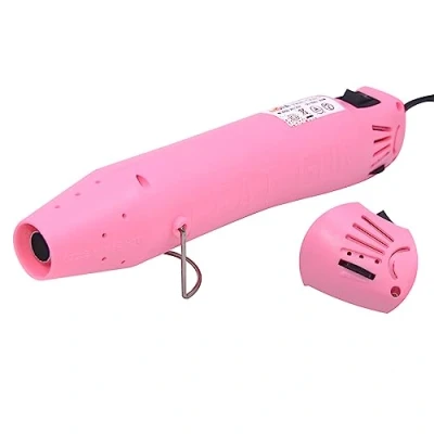 Imagen de mofa Rango de temperatura la pistola calor (150 C a 280 C), cable 300 W, aire caliente, calentamiento rápido, para bricolaje, repujado, manualidades (rosa)