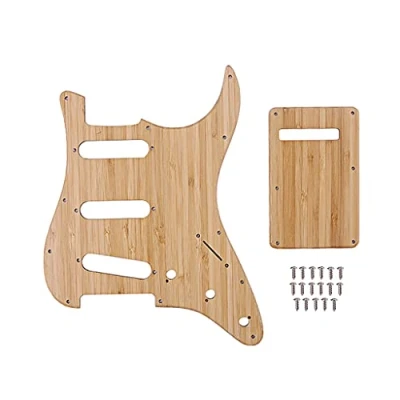 Imagen de Alnicov SSS 11 agujero Strat Golpeador placa trasera con tornillos para Stratocaster Guitar(Material de la banca)