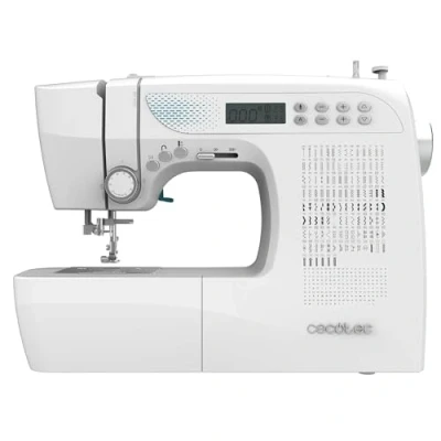 Imagen de Cecotec Máquina de Coser Eléctrónica 215 Puntadas Nivel Experto BelleCouture 21500. Motor Digital, Pantalla LCD, Mando para ajuste hilo, Devanado Bobina Automático, Luz LED, Kit Accesorios