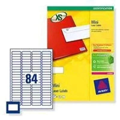 Imagen de Avery L7656 100 Paquete de 8400 etiquetas multiuso (46 x 11.1 mm), blanco