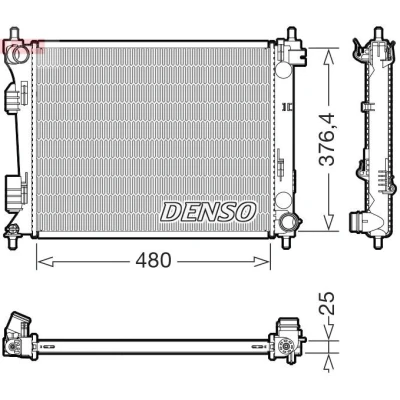 Imagen de Radiador, refrigeración del motor DENSO DRM41037