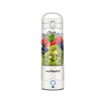 Imagen de Batidora de Vaso Nutribullet Portable NBP003W, personal, portátil 0.475 l, Asa transportable, Carga USB C, 2000 mAh, Blanco