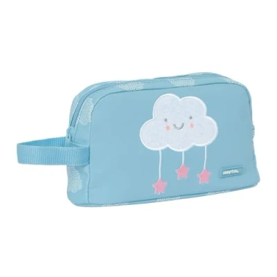 Imagen de Safta PREESCOLAR NUBE Porta Desayunos Termo, Tejido Reciclable, Portatodo, Calidad y Máxima Resistencia, Comida, Recreo, 21.5x6.5x12 cm, Color Azul Pastel