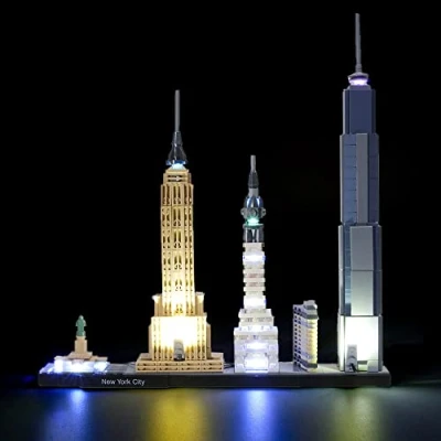 Imagen de GEAMENT Conjunto de Luces LED por Architecture Ciudad Nueva York (New City) Compatible con 21028 Bloques construcción (Juego Modelo no Incluido)