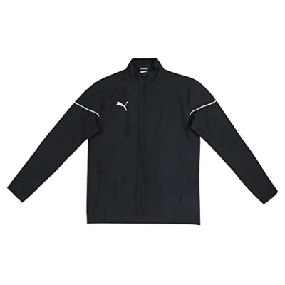 Imagen de Puma teamRISE Sideline Jacket Jr Chaqueta de entrenamiento, Unisex niños, Black/Puma White, 152