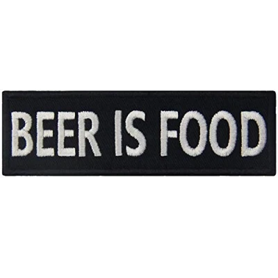 Imagen de La cerveza es comida Parche Bordado de Aplicación con Plancha