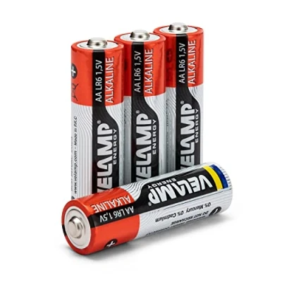 Imagen de Velamp LR6 / 4BP Blister de 4 baterías alcalinas Stilo AA, 1.5V, Rojo