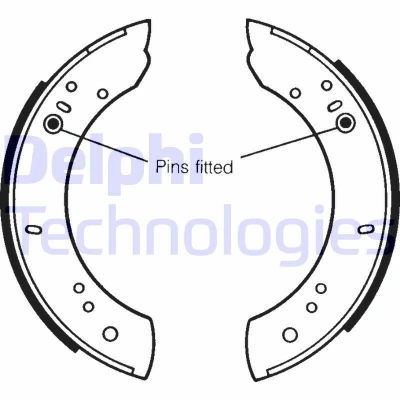 Imagen de DELPHI LS1072 Zapatas de Freno 279 57 LAND ROVER: Defender SUV Cabrio