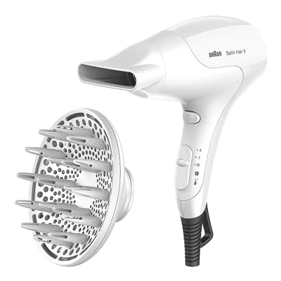 Imagen de Braun HD385 Satin hair 3 power perfection secador de pelo con iontec y difusor, 2000 w