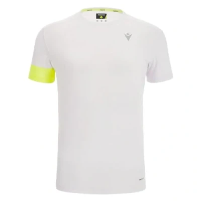 Imagen de Macron Run Start Scd Howie Reflex Camiseta Print Wht/Nyel SS Man Malla, Hombres, Blanco Amarillo, L