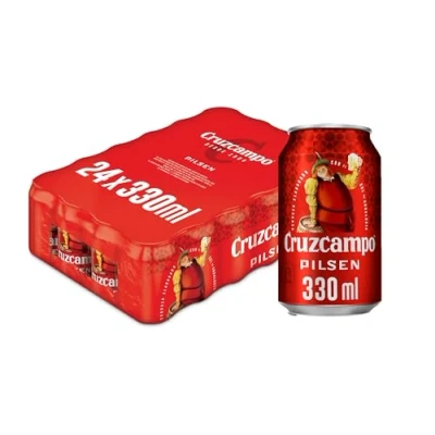 Imagen de Cruzcampo Cerveza Caja de 24 Latas x 330 ml Total: 7.92 L
