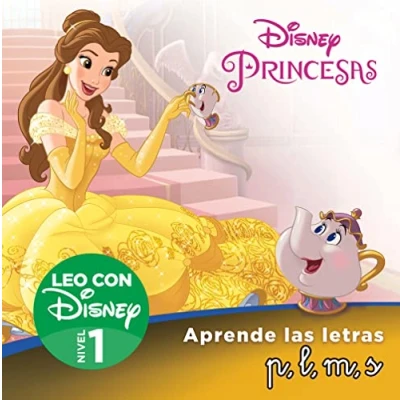 Imagen de Princesas Disney. Leo con Disney (Nivel 1). Aprende las letras: p, l, m, s (Disney. Lectoescritura) (Aprendo Disney)