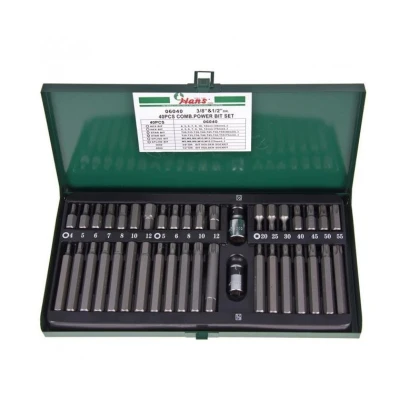 Imagen de HANS 06040 Kit de puntas tornillo Caja herramientas metal 40