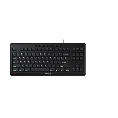 Imagen de CHERRY STREAM KEYBOARD TKL, Teclado con Cable sin Numérico, Distribución de Europeo (QWERTY), Teclas Silenciosas, Experiencia Tecleo Única, Negro