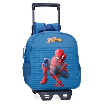 Imagen de Joumma Marvel Spiderman vigilante Mochila Preescolar con Carro Azul 23x25x10 cms Poliéster 5,25L