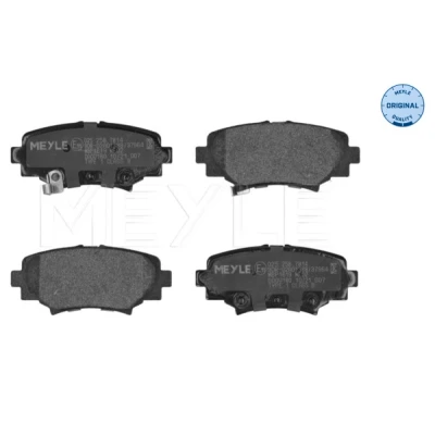 Imagen de MEYLE 025 258 7814 Juego de pastillas freno ORIGINAL Quality Eje trasero con avisador acústico desgaste Chapa antichirridos MAZDA: 3 Hatchback