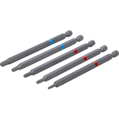 Imagen de BGS Diy 4836 Juego de puntas entrada 6,3 mm (1/4&quot;) hexágono interior, perfil en T (para Torx) longitud 110 5 piezas