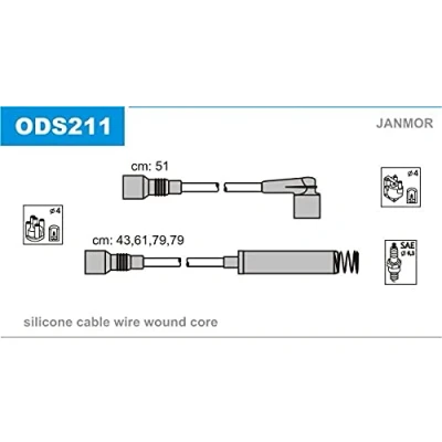 Imagen de JANMOR ODS211 Juego de Cables Encendido OPEL: Astra F Caravan