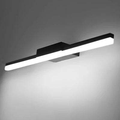 Imagen de DILUMEN Lámpara de Espejo Baño 56 cm 14W 1200LM 230V,Prueba Agua IP44 Aplique LED Negro,Blanco Frío 6000K Luz Moderno.