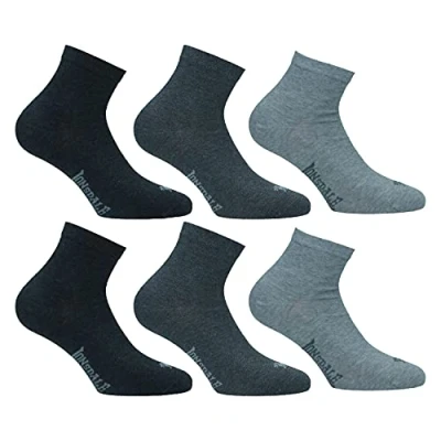Imagen de Lonsdale Quarter 6 Pares Calcetines, Algodón (Gris Mix, 39 42)