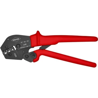 Imagen de Knipex Alicate para crimpar terminales también trabajar a dos manos bruñido, con fundas de plástico antideslizantes 250 mm 97 52 09