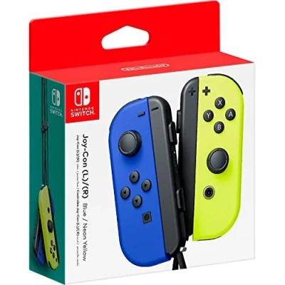 Imagen de Mando Nintendo Switch Joy Con Set, Switch, Izquierda y Derecha, Vibración HD, Azul Amarillo Neón