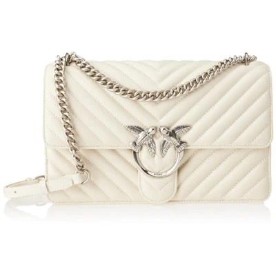 Imagen de Pinko NAPP, PAÑAL Love One Classic DC Sheep para Mujer, Z14O_Bianco Seta Old Silver, Talla única