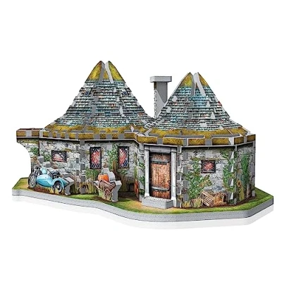 Imagen de Wrebbit3D HOGHAG Hagrid&#039;s Hut Harry Potter Puzzle, Multicolor, (270 Piece)