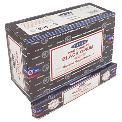 Imagen de SATYA Incienso Black Opium 15 GR. X 12 Cajas = 180