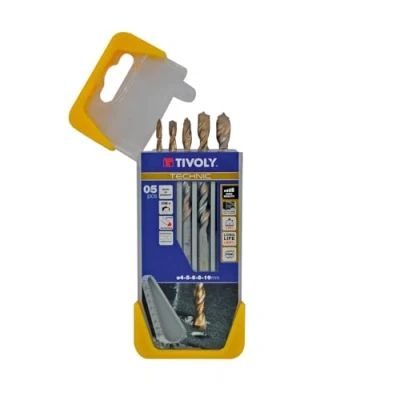 Imagen de TIVOLY 10960570002 CLIPSTER B43 TECHNIC Brocas HORMIGÓN GRADUADAS ø 4 5 6 8 10 mm