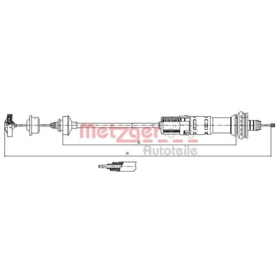 Imagen de METZGER 11.3058 Cable de Embrague con reajuste automático COFLE PEUGEOT: 206 Hatchback, SW, 206+ Hatchback