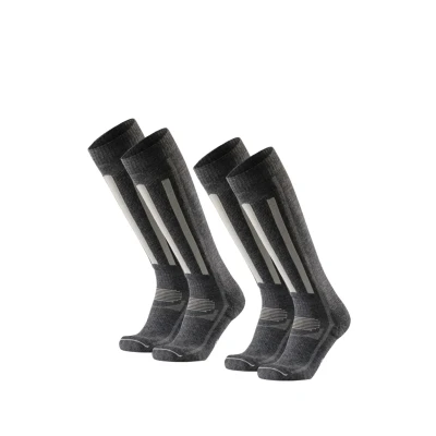 Imagen de DANISH ENDURANCE Calcetines de Esquí Térmicos Lana Merino, Altos para Hombre y Mujer, 2 pack, Gris, 39 42