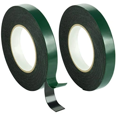 Imagen de POPPSTAR 2x Cinta adhesiva doble cara espuma, adhesivo de montaje (10 m x 19 mm 1 mm), negro