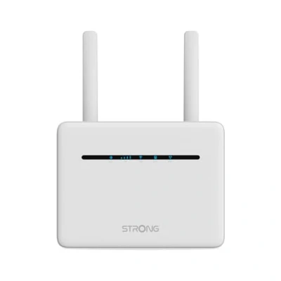 Imagen de STRONG Router Wifi 4G+LTE Hasta 300 Mbps 4G/1200 4 Puertos Gigabit RJ45 Funciona con Todo Tipo de SIM Uso Compartido la Red Móvil 2 Antenas Fácil Instalar Blanco