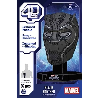 Imagen de 4D Build Busto Marvel Black Panther Maqueta 3D detallada de cartón alta calidad, 82 piezas, para los fans la serie superhéroes a partir 12 años