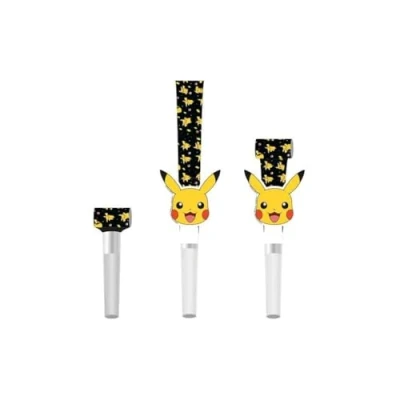Imagen de amscan Producto oficial de Pokémon para fiestas cumpleaños infantiles Pikachu, paquete 8, Multicolor (9917122)