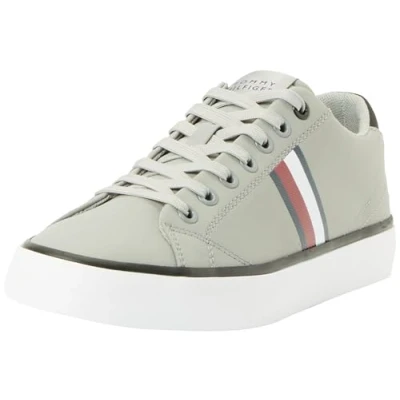 Imagen de Tommy Hilfiger Zapatillas para Hombre Sneaker con Suela Vulcanizada, Gris (Antique Silver), 44 EU