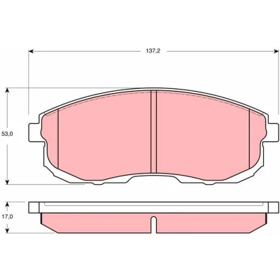 Imagen de TRW GDB3390 Juego de pastillas freno no preparado para indicador desgaste NISSAN: 200SX