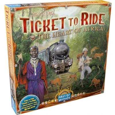 Imagen de Days of Wonder ¡Aventureros al Tren! El Corazón De África Expansión Juego Mesa a Partir 8 Años 2 5 Jugadores 30 60 Minutos por Partida Multilenguaje (Incluye Español)