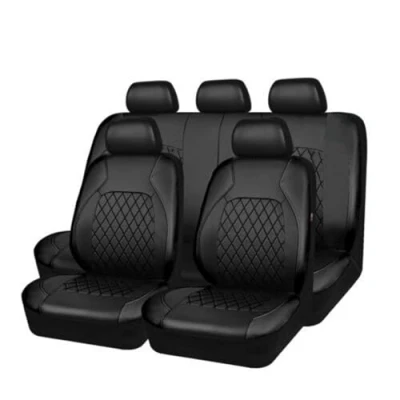 Imagen de OPSOL 9 Piezas Fundas Asiento Coche para Mitsubishi ASX 2020,Piel Envolvente Completo Juego de Asientos Coche,A/Black