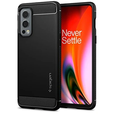 Imagen de Spigen Funda Rugged Armor Compatible con OnePlus Nord 2 5G Negro Mate