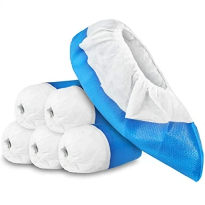 Imagen de com four® 50x cubrezapatos Reutilizables Premium 11,9 g por de plástico con Suelas Antideslizantes Zapatos Extra Fuertes e Impermeables