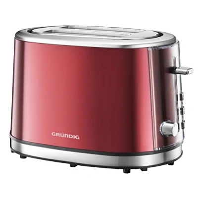 Imagen de Grundig, 850 W, 5.3 cubic_centimeters, Acero Inoxidable, 2 Ranuras, Rojo