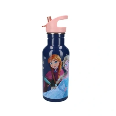 Imagen de My sweety pop Botella para niña de la Reine des Neiges azul Acero inoxidable Guardería Escuela Vacaciones Comida 22 cm 500 ml Hidratación Idea regalo