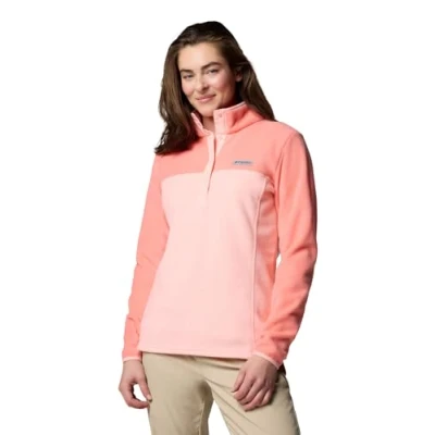 Imagen de Columbia Women&#039;s Benton Springs Half Snap Pull Over 2, Fleece Over, Pink Sand/Alpenglow, M