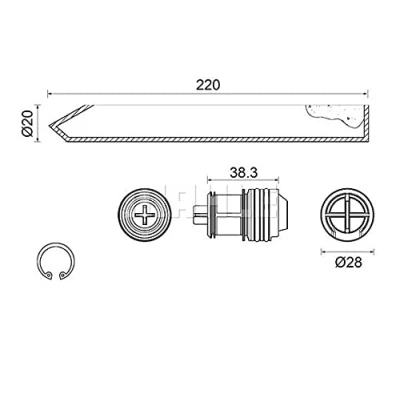 Imagen de MAHLE ORIGINAL AD 300 000S Filtro Deshidratante con junta anular accesorios SUZUKI: SWIFT 3
