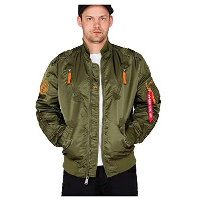 Imagen de Alpha Industries Chaquetas bomber, Hombre, Talla: Small, Dark green